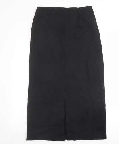 Marks and Spencer Womens Black Viscose A-Line Skirt Size 10