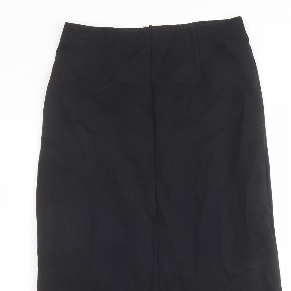 Marks and Spencer Womens Black Viscose A-Line Skirt Size 10