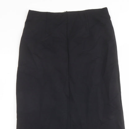 Marks and Spencer Womens Black Viscose A-Line Skirt Size 10