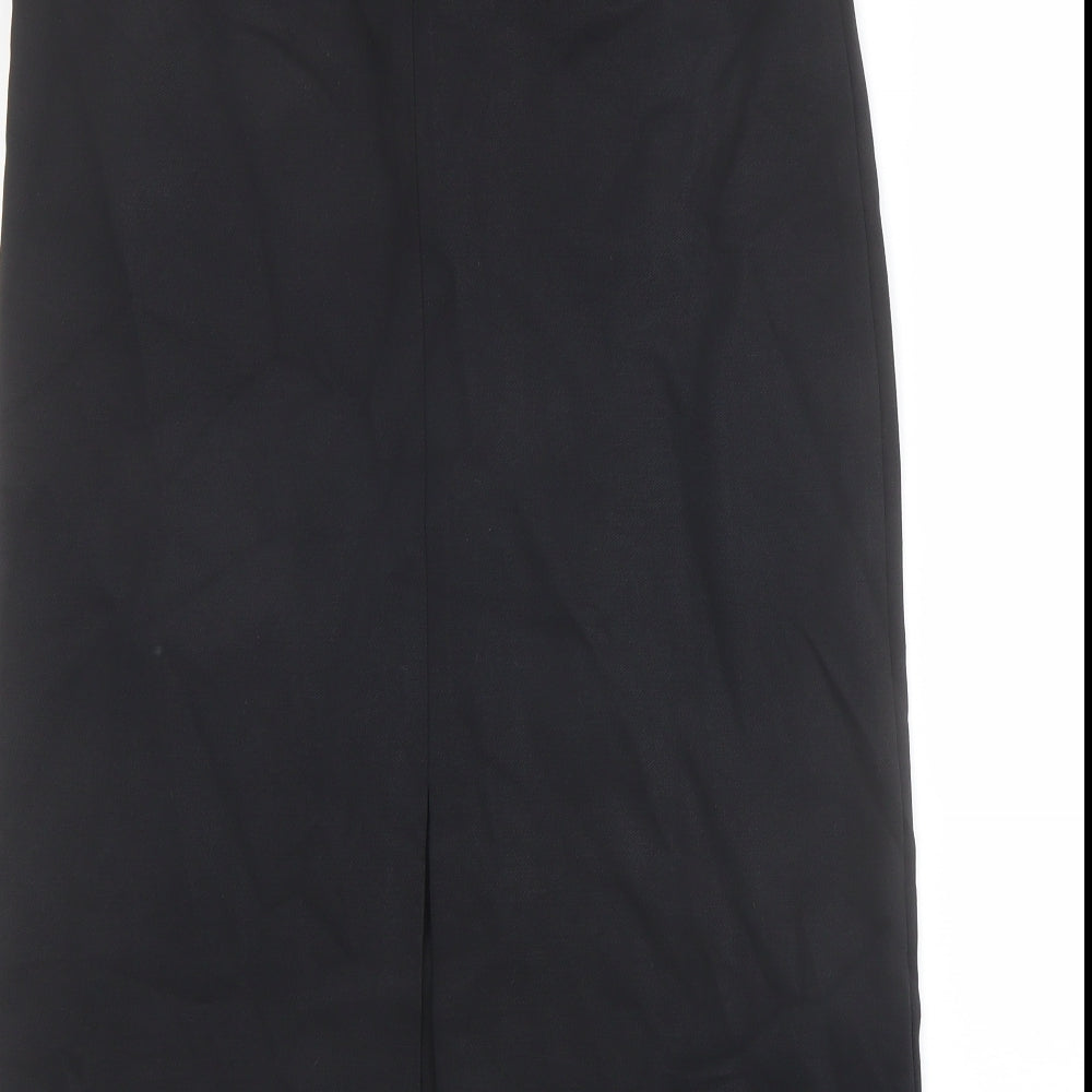 Marks and Spencer Womens Black Viscose A-Line Skirt Size 10