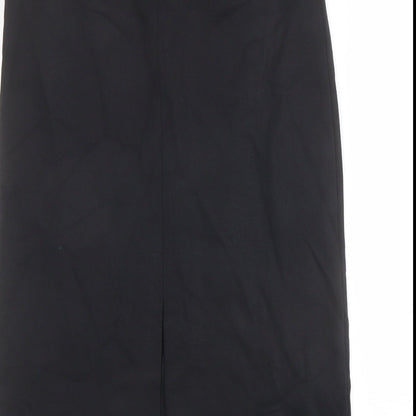 Marks and Spencer Womens Black Viscose A-Line Skirt Size 10