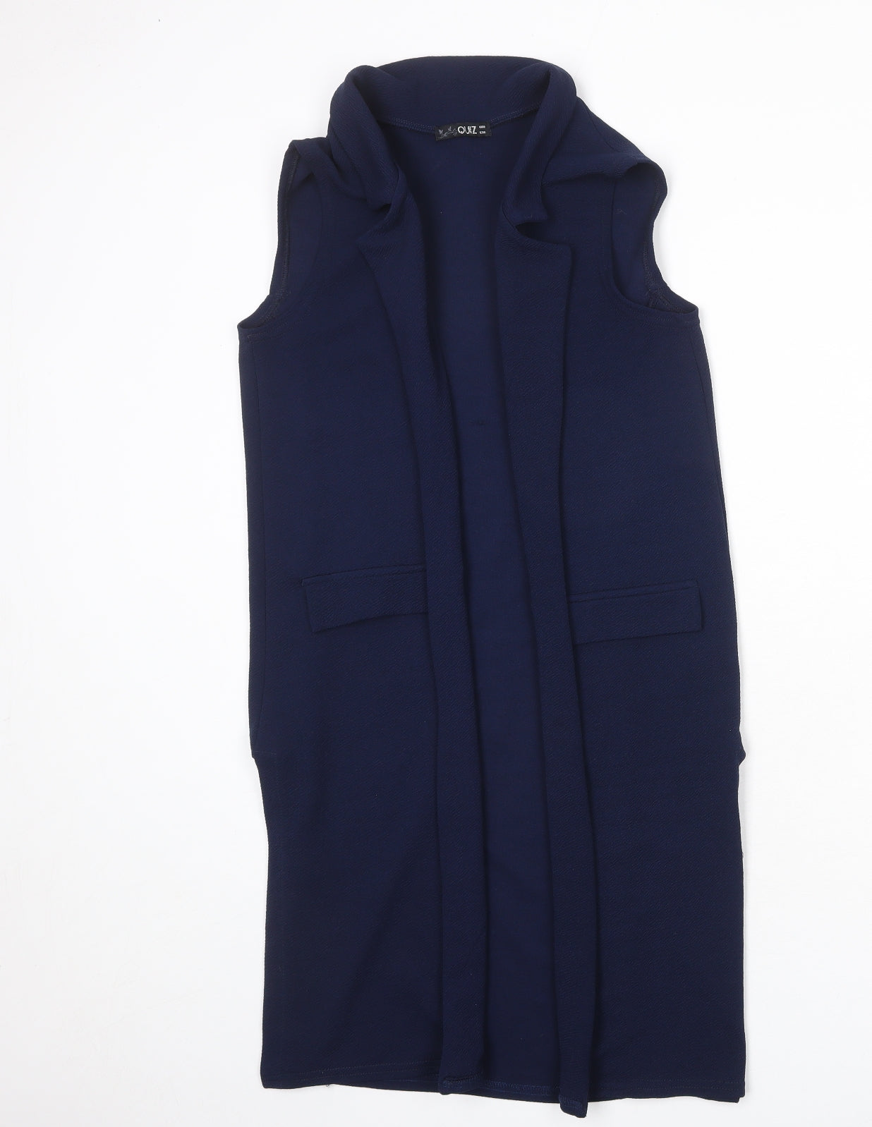 Quiz Womens Blue Jacket Waistcoat Size 8