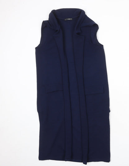 Quiz Womens Blue Jacket Waistcoat Size 8