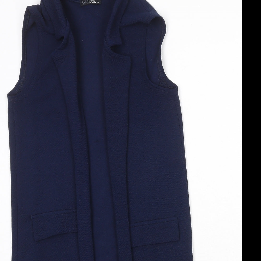 Quiz Womens Blue Jacket Waistcoat Size 8