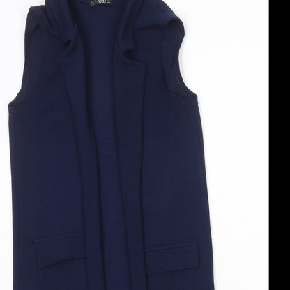 Quiz Womens Blue Jacket Waistcoat Size 8