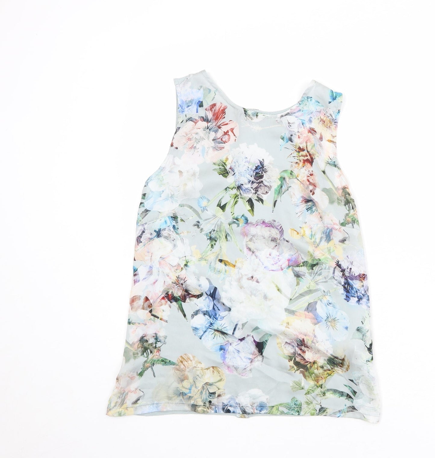 Womens UK Size 8 Warehouse Blue Basic Tank