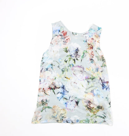 Womens UK Size 8 Warehouse Blue Basic Tank