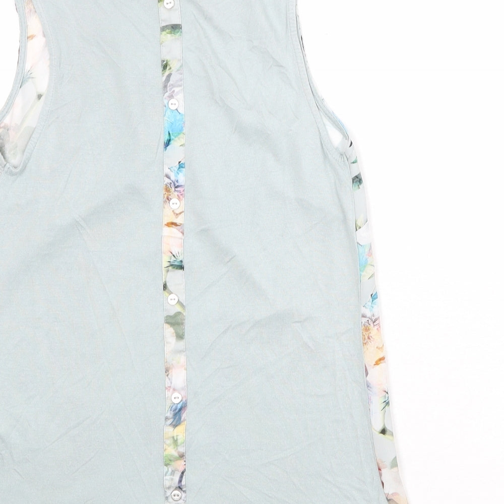 Womens UK Size 8 Warehouse Blue Basic Tank