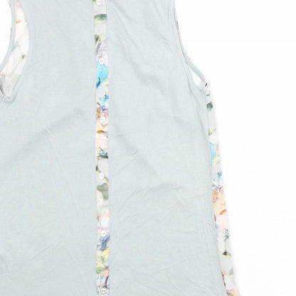 Womens UK Size 8 Warehouse Blue Basic Tank