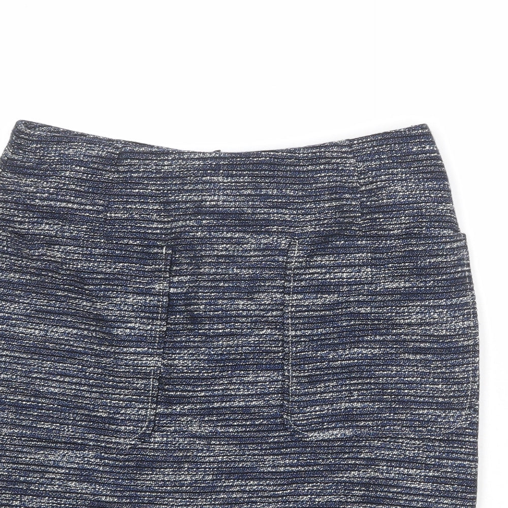 Monsoon Womens Multicoloured Geometric Polyester Bandage Skirt Size 8 Zip