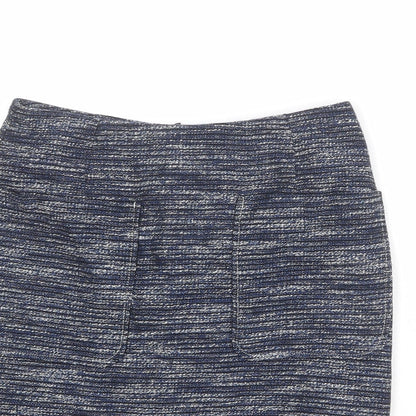 Monsoon Womens Multicoloured Geometric Polyester Bandage Skirt Size 8 Zip