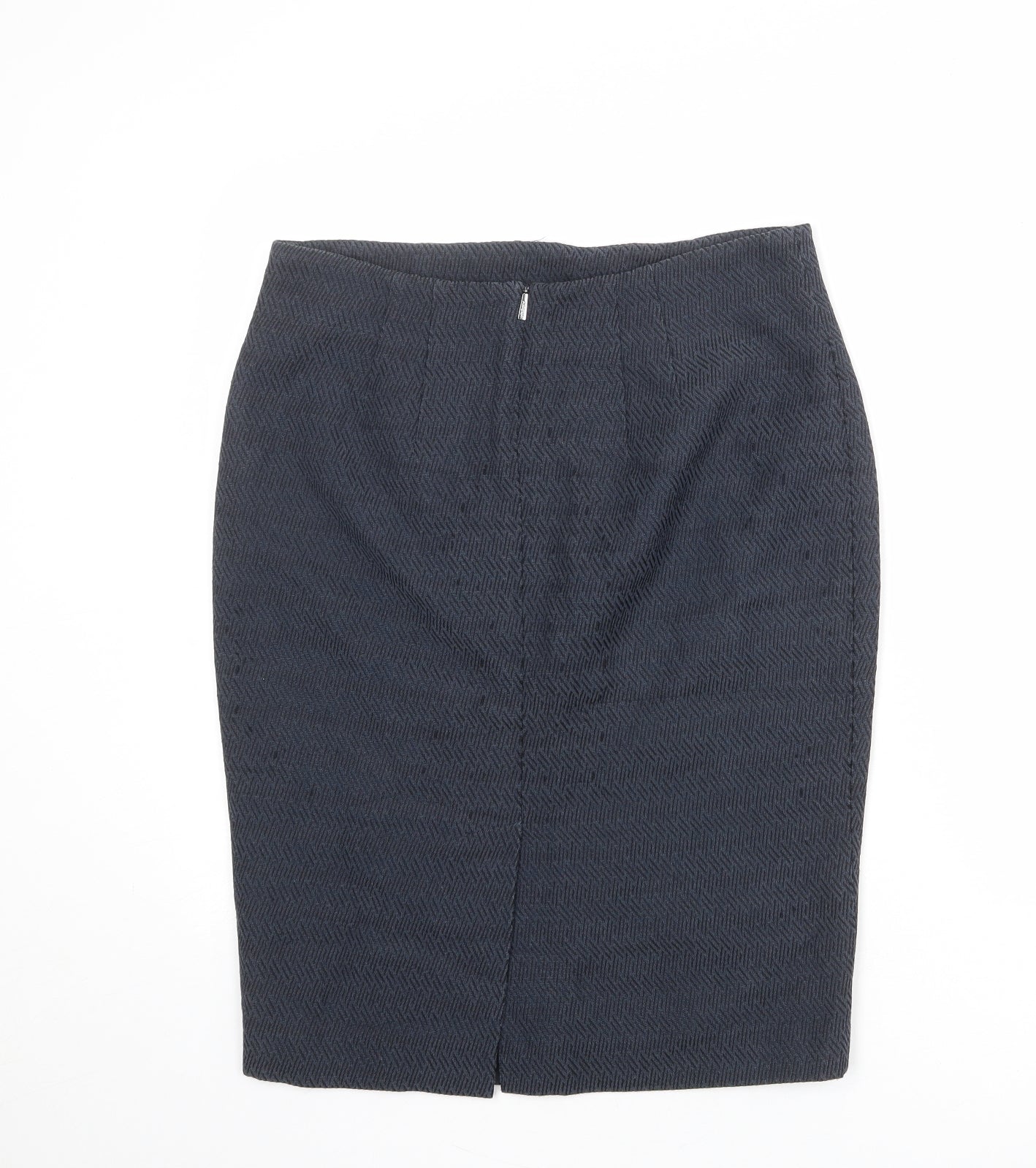 Autograph Womens Blue Geometric Cotton Bandage Skirt Size 12 Zip