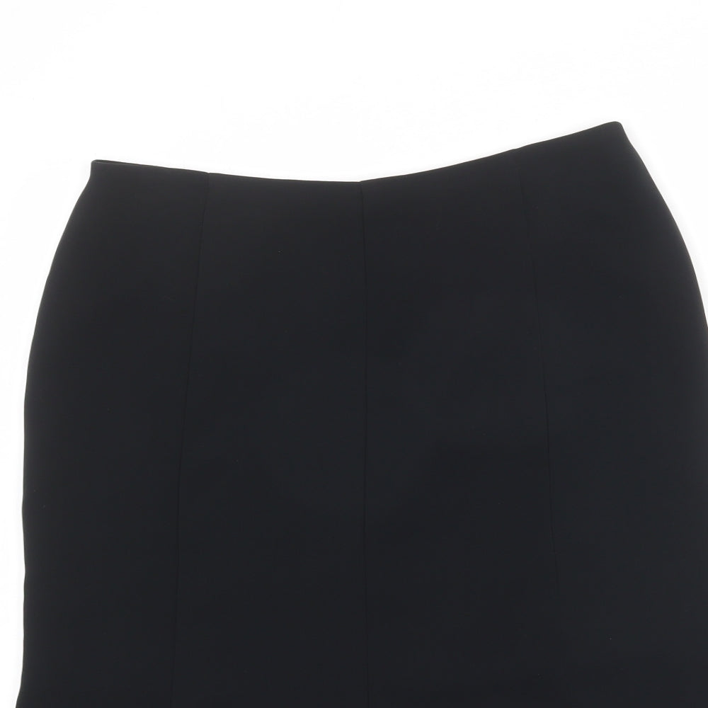 Marks and Spencer Womens Black Polyester Bandage Skirt Size 12 Zip