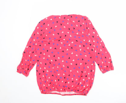 Womens UK Size 10 BHS Pink Basic Blouse