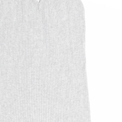Divided by H&M Womens Grey Acrylic Tank Dress Size 14 V-Neck Pullover - Ribbed