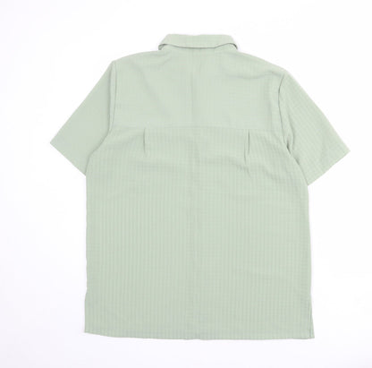 Womens UK Size M Croft & Barrow Green Basic Button-Up