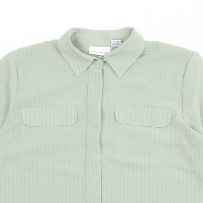 Womens UK Size M Croft & Barrow Green Basic Button-Up