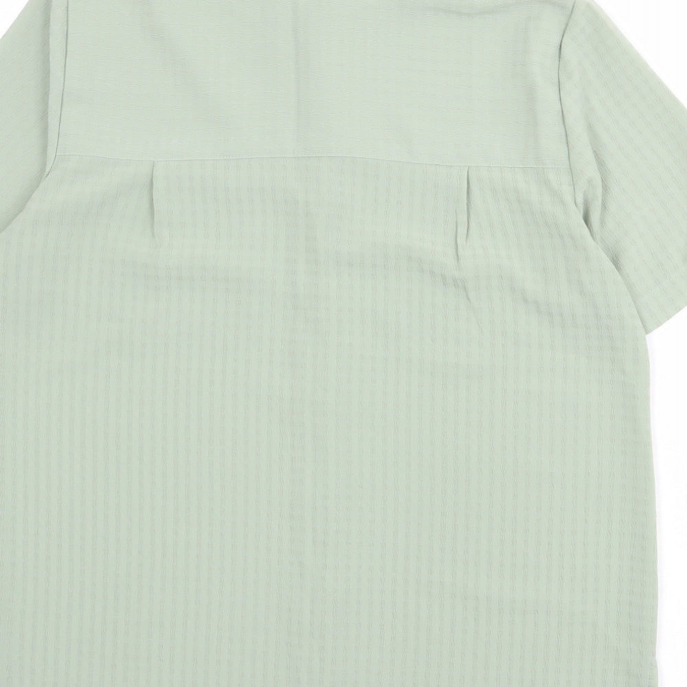Womens UK Size M Croft & Barrow Green Basic Button-Up