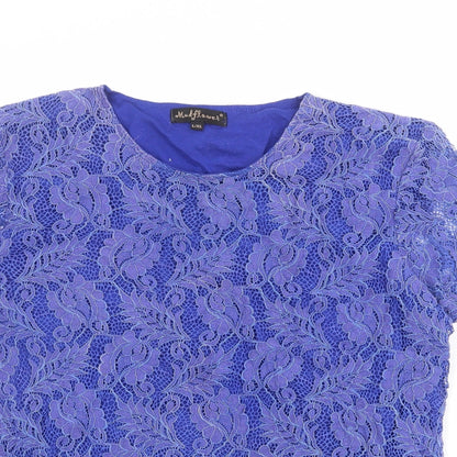 Womens UK Size L Mudflower Blue Basic T-Shirt