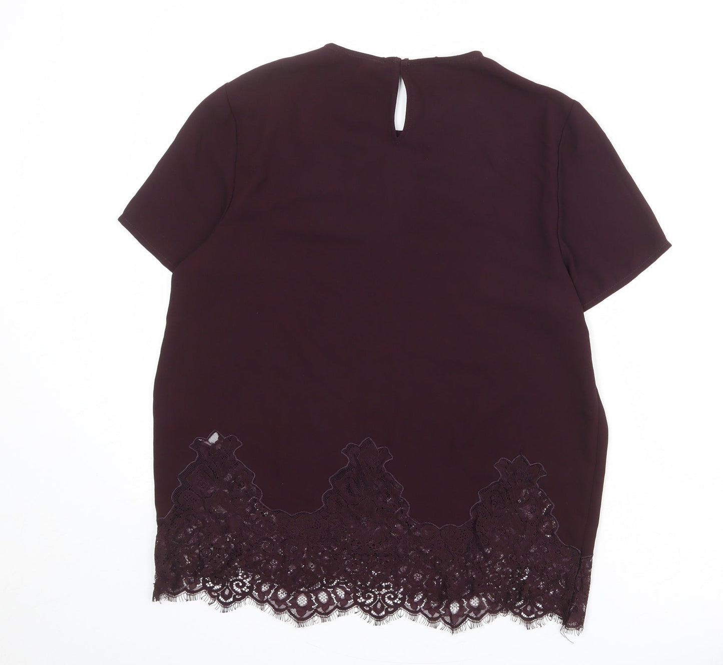 Womens UK Size 12 New Look Red Basic Blouse