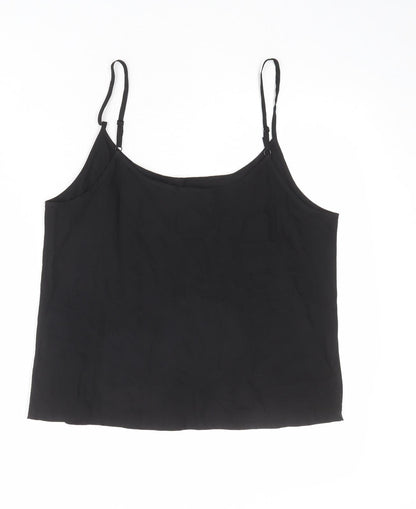 Jack Wills Womens Black Polyester Camisole Tank Size 12 Round Neck