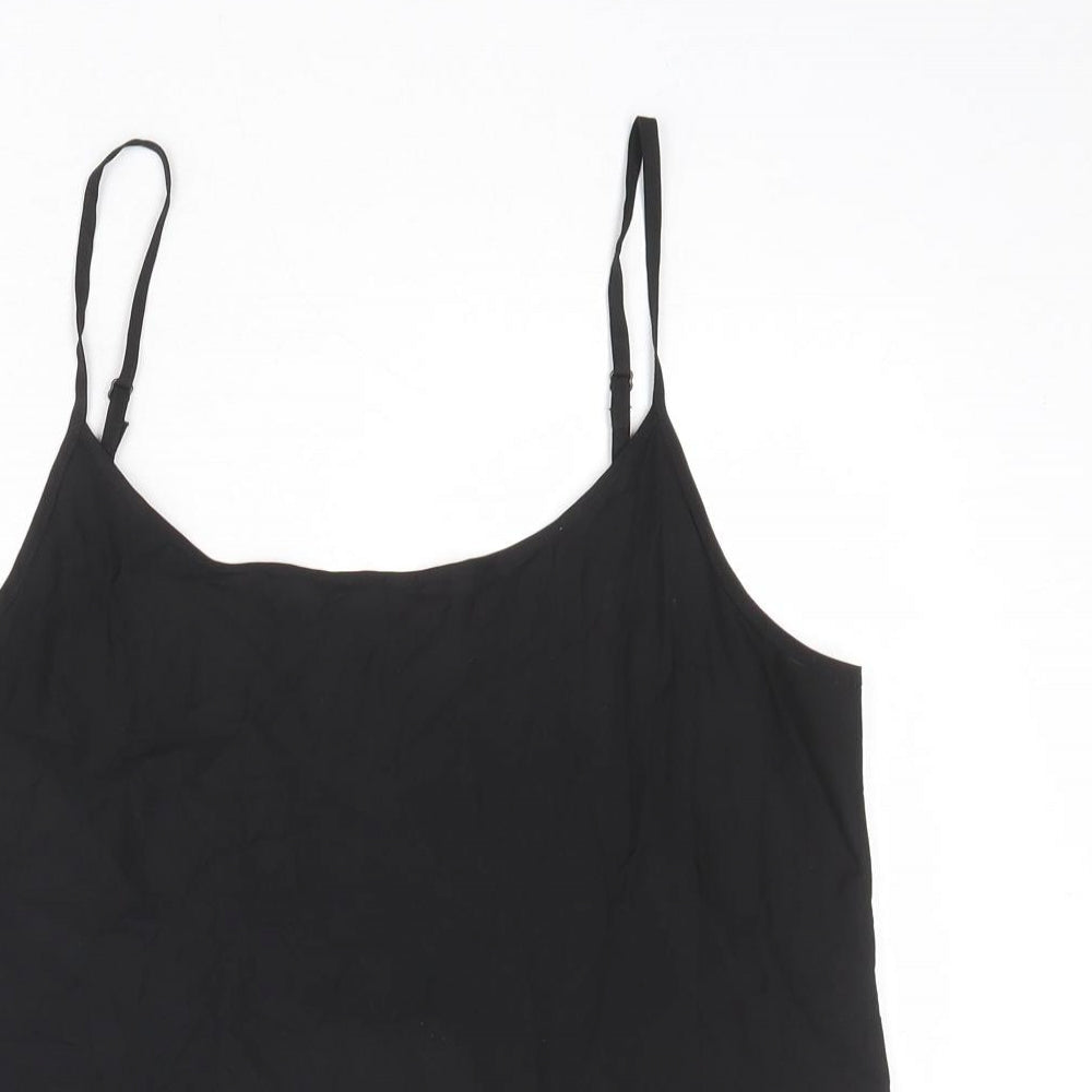 Jack Wills Womens Black Polyester Camisole Tank Size 12 Round Neck