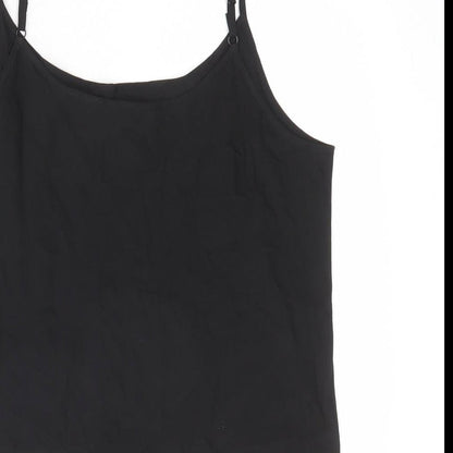 Jack Wills Womens Black Polyester Camisole Tank Size 12 Round Neck