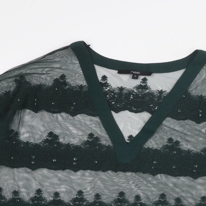 Womens UK Size 12 NEXT Green Basic Blouse