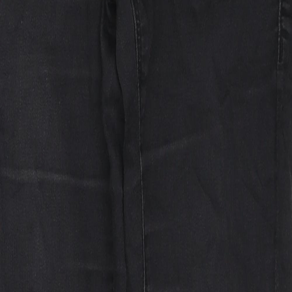 Topshop Womens Black Cotton Skinny Jeans Size 25 in L30 in Regular Zip