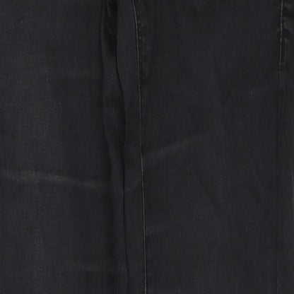 Topshop Womens Black Cotton Skinny Jeans Size 25 in L30 in Regular Zip