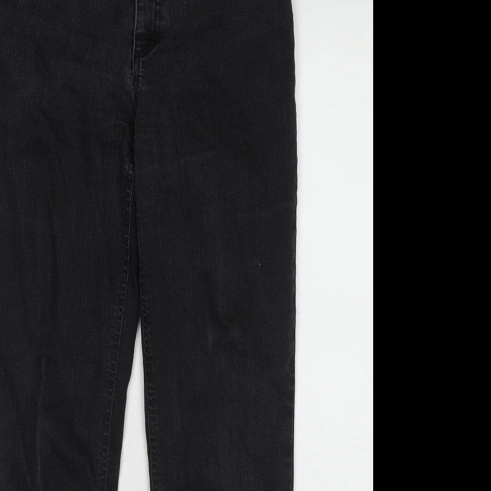 GARDEUR Womens Black Cotton Bootcut Jeans Size 32 in L31 in Regular Zip