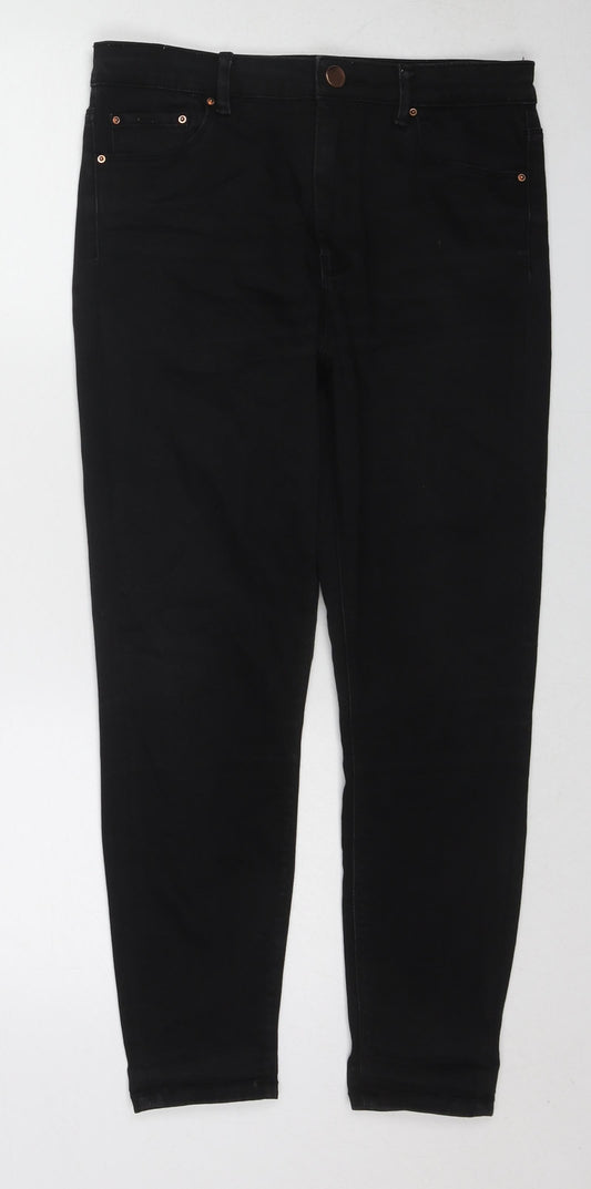 ASOS Womens Black Cotton Skinny Jeans Size 30 in L30 in Regular Zip