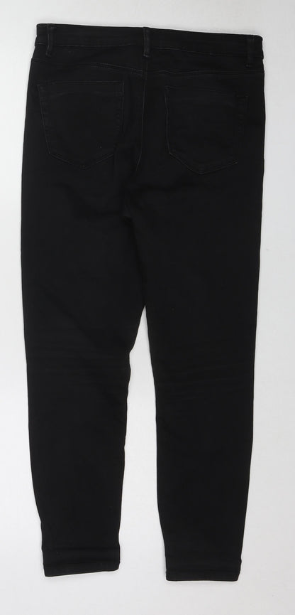 ASOS Womens Black Cotton Skinny Jeans Size 30 in L30 in Regular Zip
