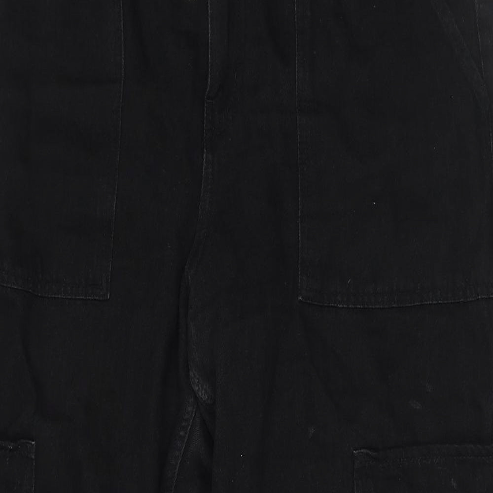 BDG Womens Black Cotton Wide-Leg Jeans Size 31 in L29 in Regular Zip - Cargo