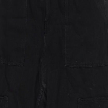 BDG Womens Black Cotton Wide-Leg Jeans Size 31 in L29 in Regular Zip - Cargo