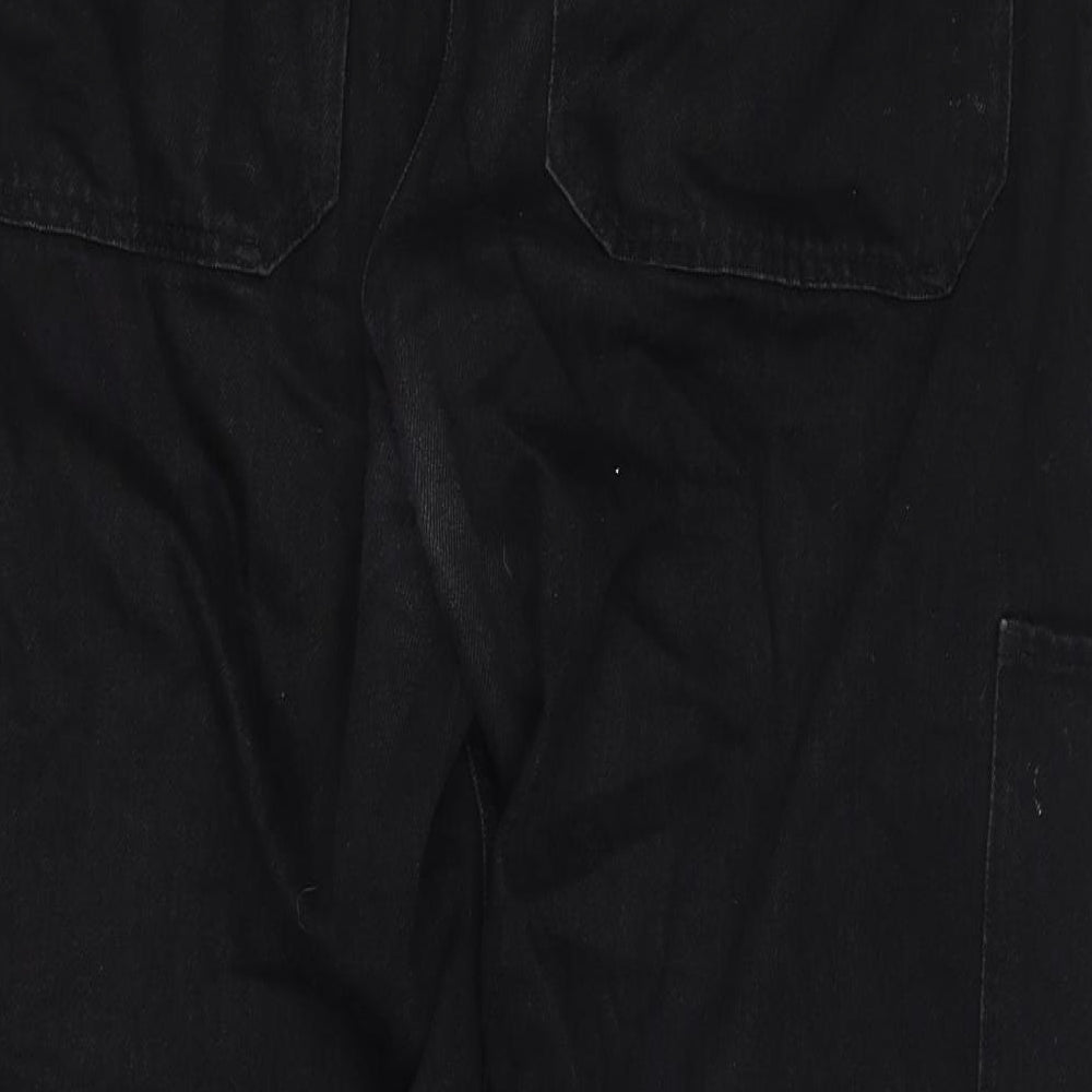 BDG Womens Black Cotton Wide-Leg Jeans Size 31 in L29 in Regular Zip - Cargo