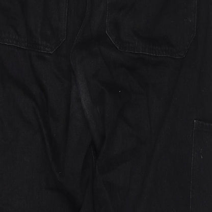 BDG Womens Black Cotton Wide-Leg Jeans Size 31 in L29 in Regular Zip - Cargo