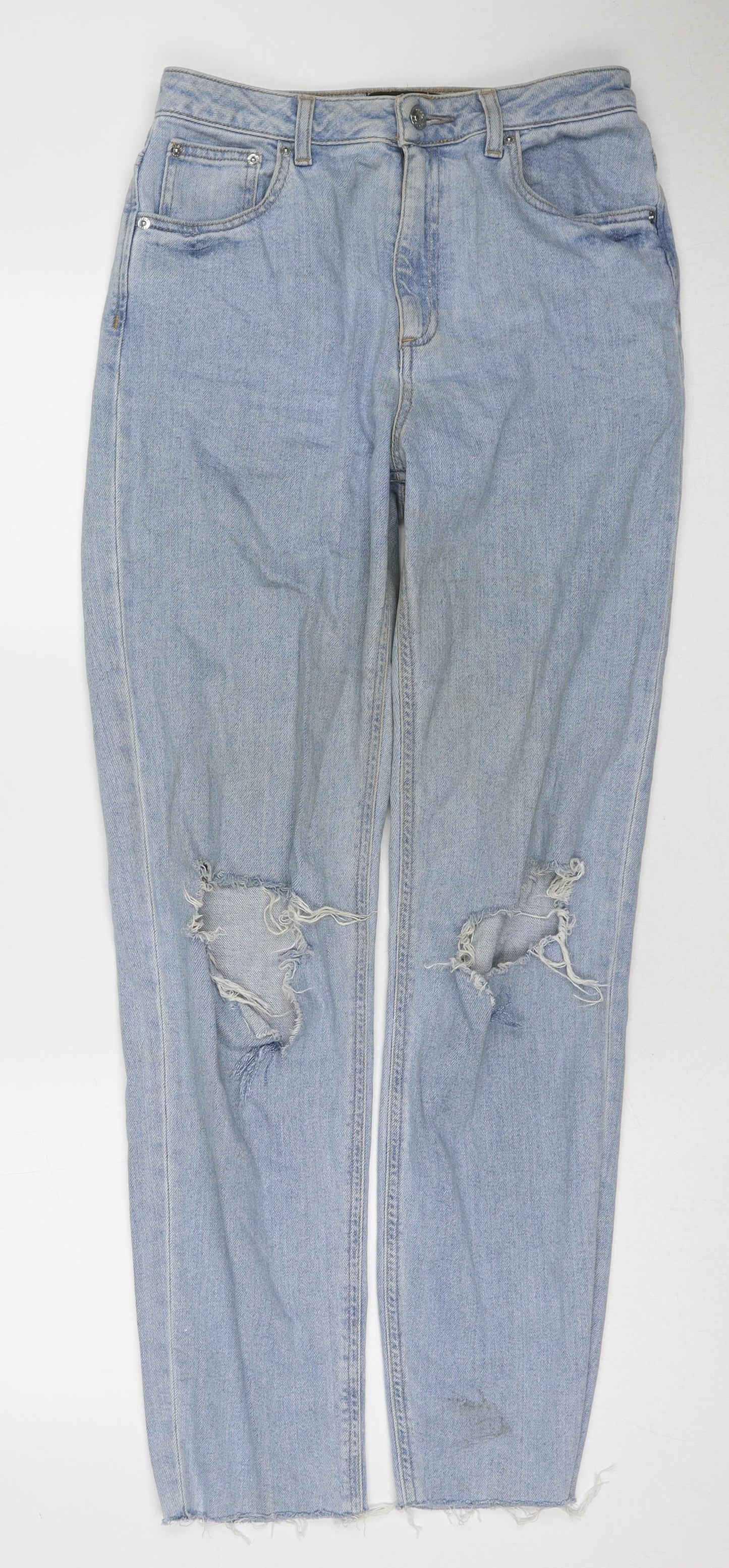 ASOS Womens Blue Cotton Tapered Jeans Size 28 in L32 in Regular Zip