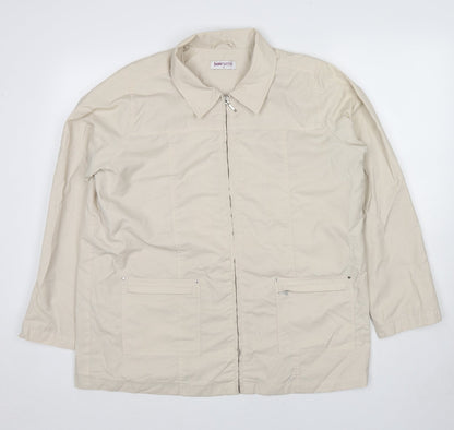 Bonmarché Womens Beige Jacket Size M Zip