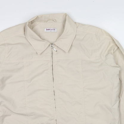 Bonmarché Womens Beige Jacket Size M Zip