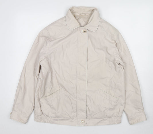 Classics Womens Beige Jacket Size 14 Zip