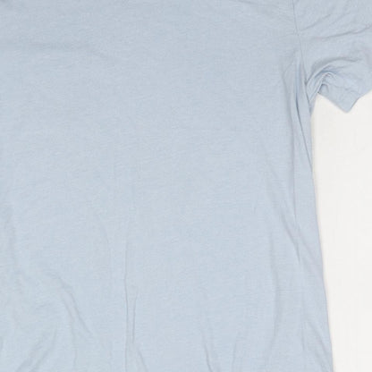 Maine Mens Blue Cotton T-Shirt Size M Round Neck