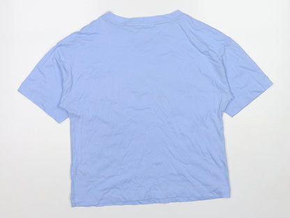 Womens UK Size S Marks and Spencer Blue Basic T-Shirt