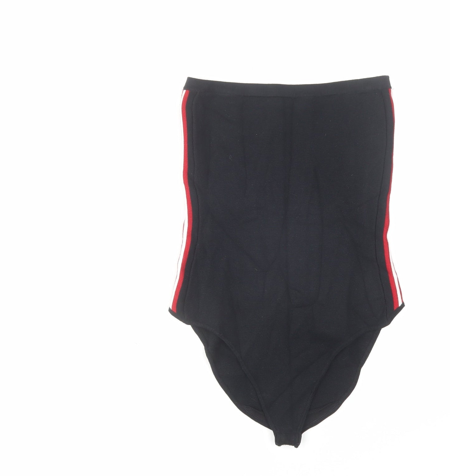 Out From Under Womens Black Polyamide Bodysuit One-Piece Size M Snap