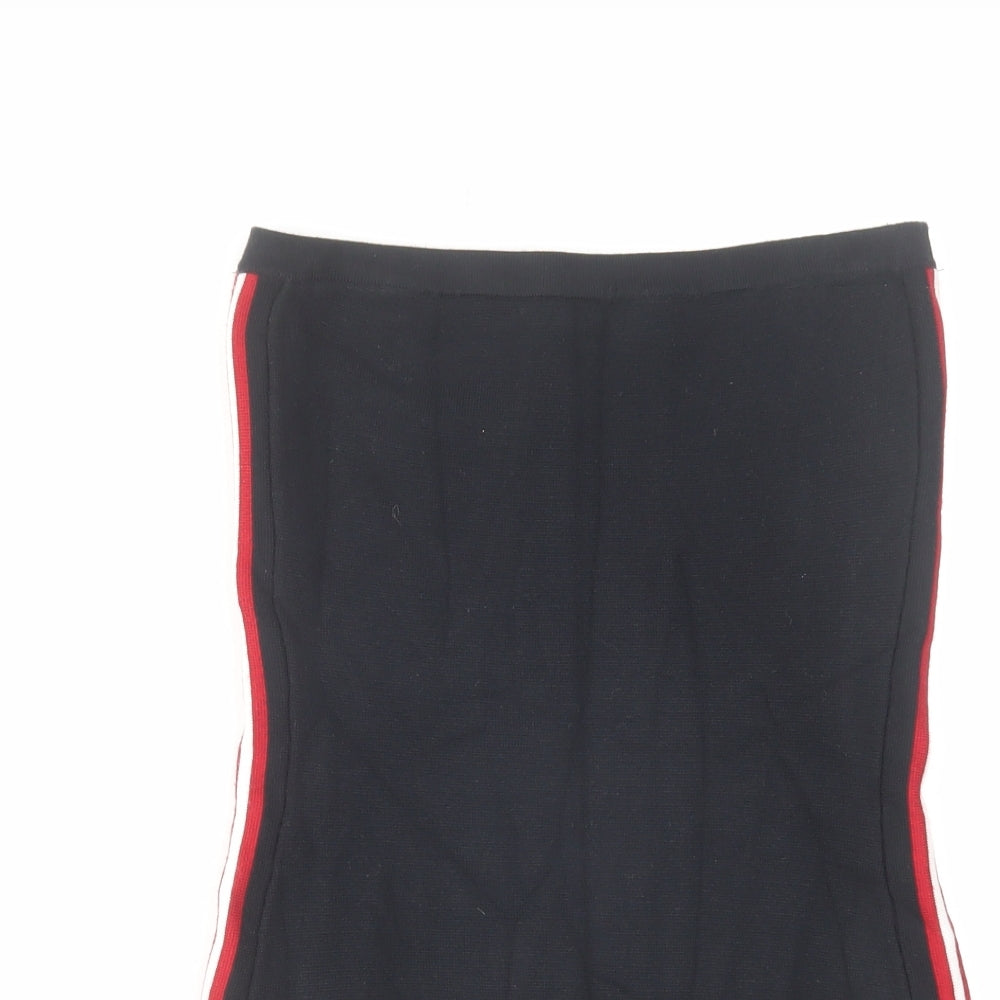 Out From Under Womens Black Polyamide Bodysuit One-Piece Size M Snap