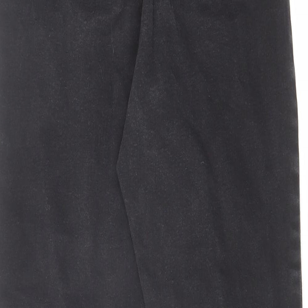 Denim & Co. Womens Grey Cotton Skinny Jeans Size 14 L28 in Regular Zip