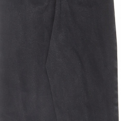 Denim & Co. Womens Grey Cotton Skinny Jeans Size 14 L28 in Regular Zip