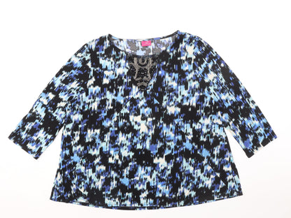 Womens UK Size 22 Together Black Basic Blouse