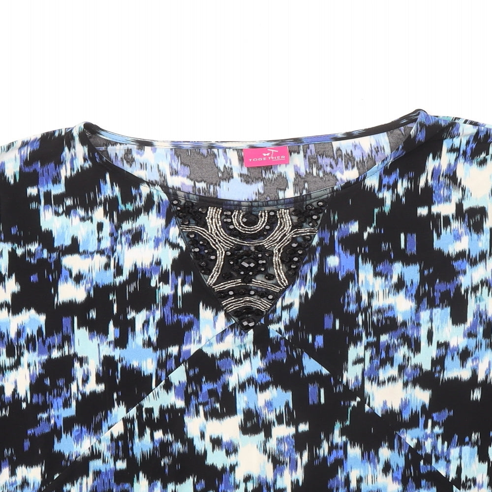 Womens UK Size 22 Together Black Basic Blouse