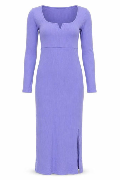 mamalicious Womens Purple Lyocell Bodycon Size XS Scoop Neck Pullover